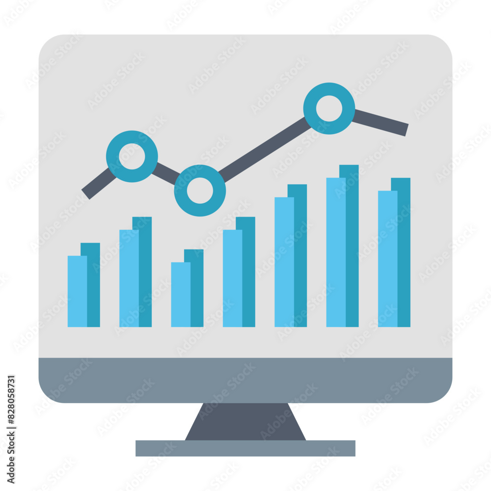 Web Analysis Icon: Analyzing Online Data And Performance Web Analysis Icon: Analyzing Online Data And Performance