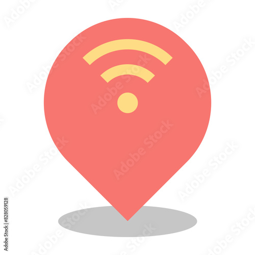 Wi-Fi Hotspot Icon: Location For Wireless Internet Access