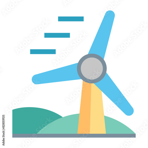 Windmill Icon: Traditional Wind-Powered Machinery