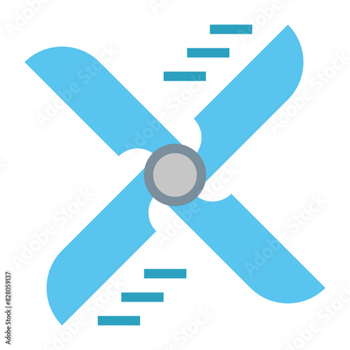 Wind Power Icon: Symbolizing Renewable Energy Source