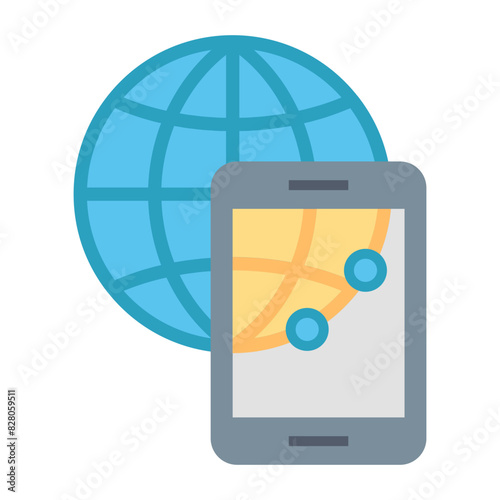 Global Network Icon - International Connectivity