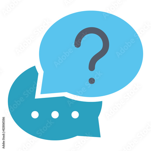 Questions and Answers Icons for QA Symbol Graphics