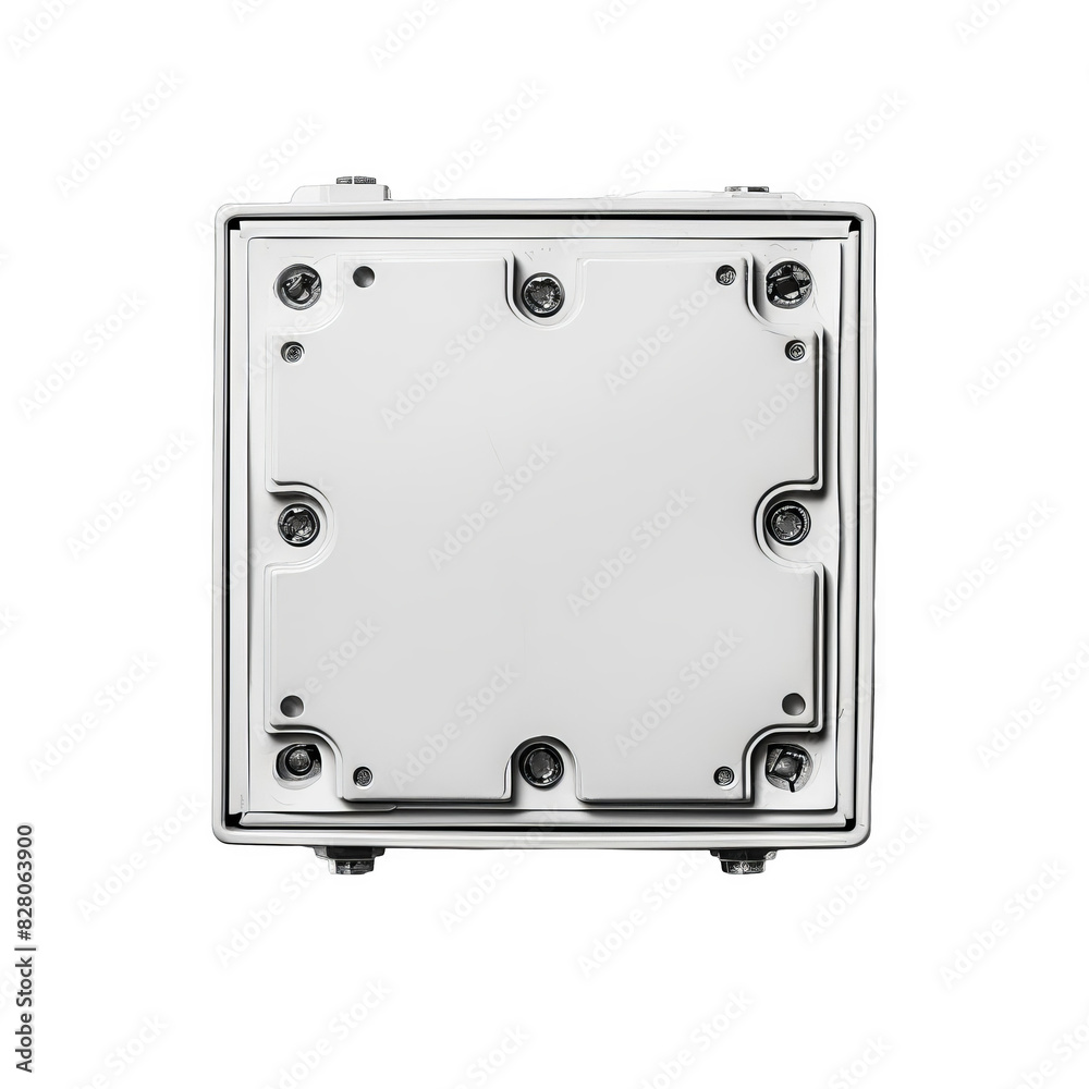 Fototapeta premium isolated white background of junction box