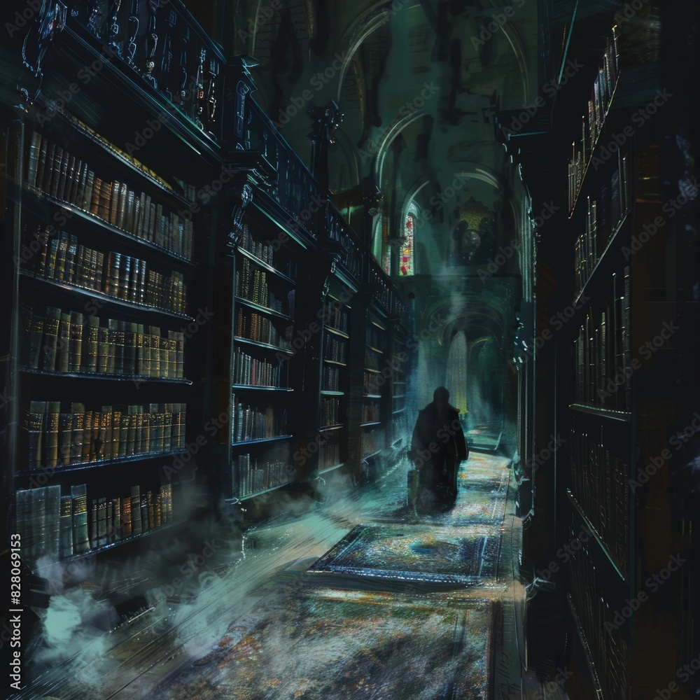 dark shadowy in haunted library dark shadowy in haunted library