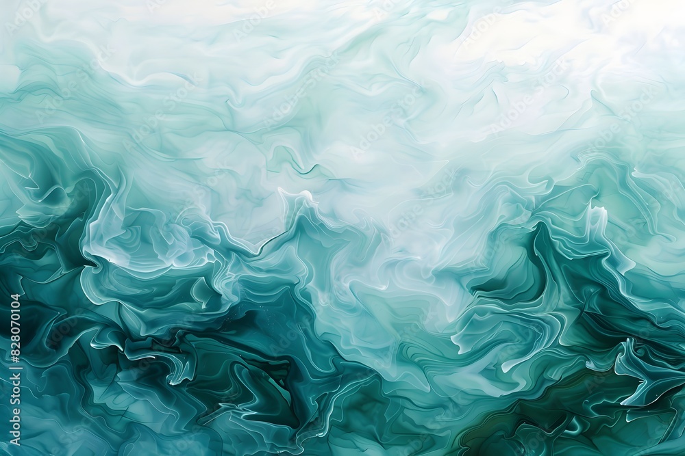 A wave with a blue and white background. The brushstrokes are thick and bold, giving the painting a sense of movement and energy. The overall mood of the painting is calm and serene A wave with a blue and white background. The brushstrokes are thick and bold, giving the painting a sense of movement and energy. The overall mood of the painting is calm and serene