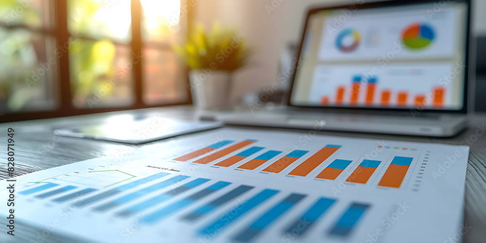 Analysis of graphs and data on paper and on the computer, working at the desk