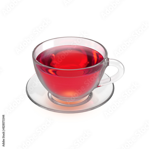 cup of red tea hibiscus