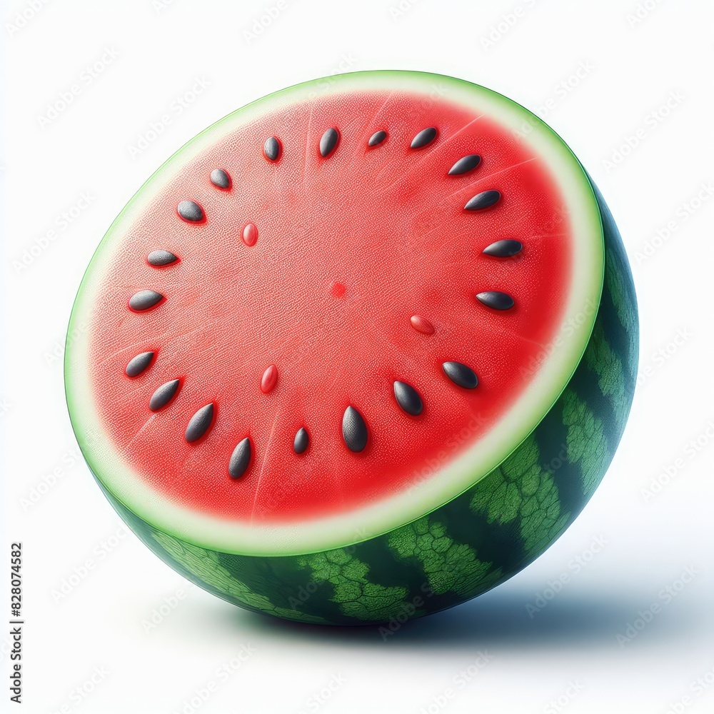 Watermelon slice isolated on a white background