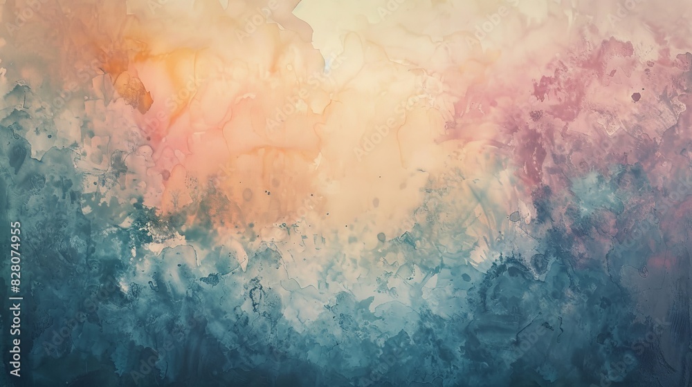 Obraz premium Soft pastel watercolor washes forming an ethereal backdrop