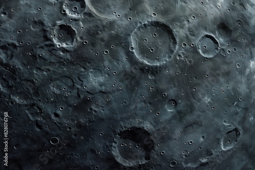 A black and white photo of a moon with many craters photo