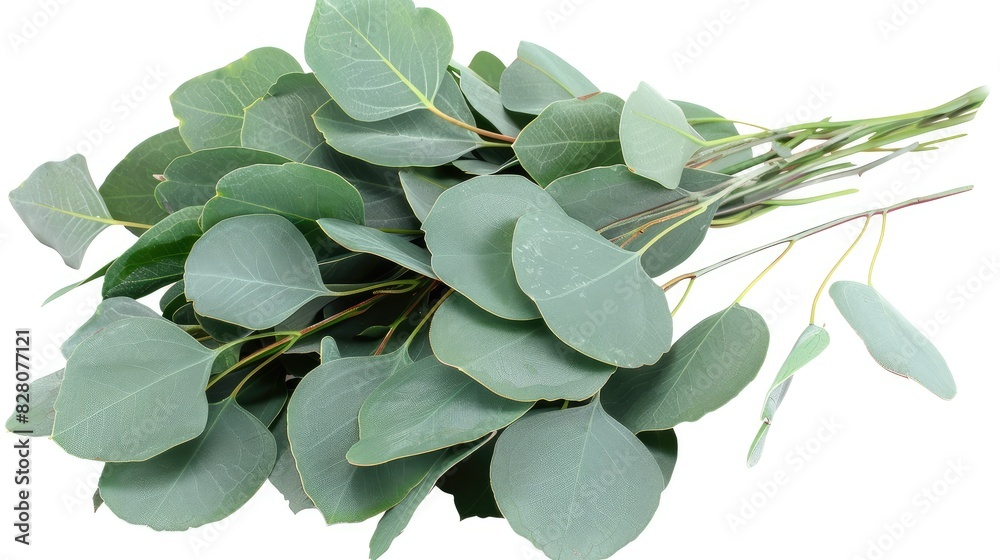 Fototapeta premium Elegant eucalyptus leaves arrangement