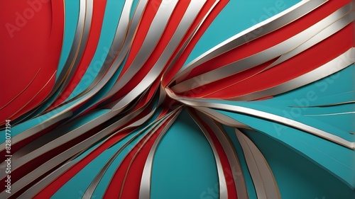 Wallpaper Mural red and blue abstract Torontodigital.ca