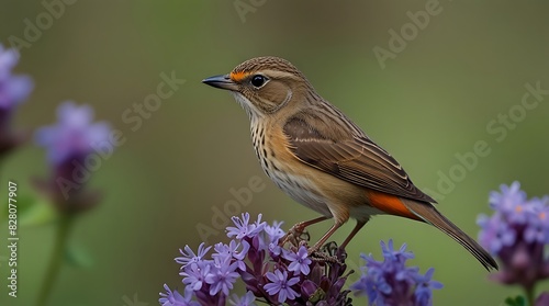 robin perched on a branch