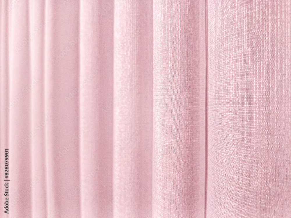 Fototapeta premium Light pink draped fabric closeup detail background , concept of fashion, home decor, material, interior design, clothing, 