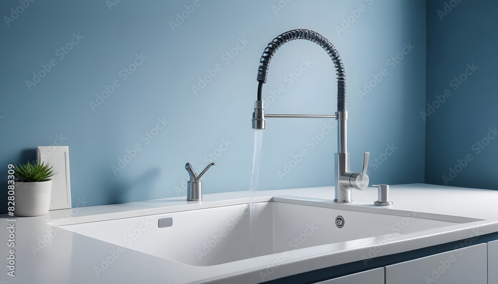 Modern kitchen with sink and water faucet 8 Modern kitchen with sink and water faucet 8