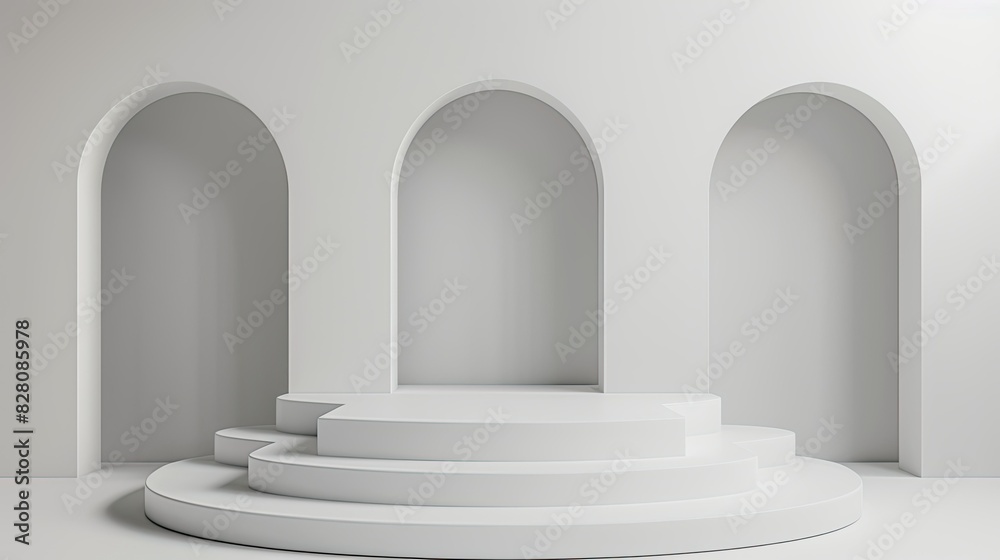 3d render minimalist podium for display product 3d render minimalist podium for display product