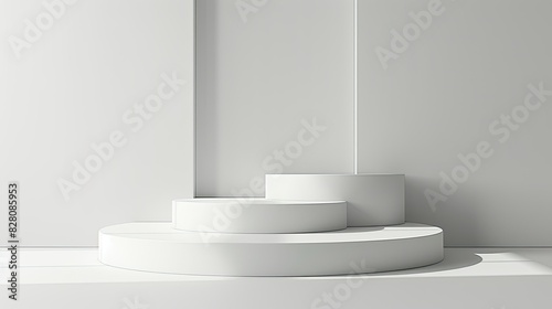 3d render minimalist podium for display product