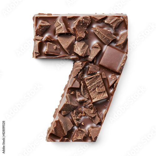 Number seven of chocolate