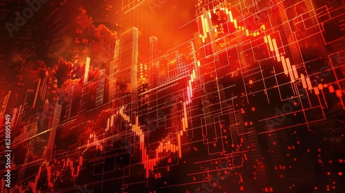 Layered image of a plunging trading chart, reflecting a downturn in market conditions and investor confidence.