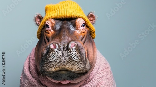 funny dressed animal portrait 