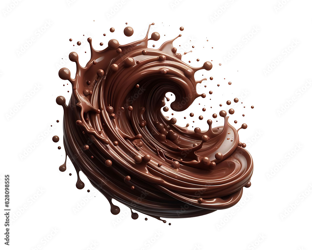 Dark brown Chocolate or cocoa liquid swirl splash with little foundation bubbles isolated on white background, liquid fluid element flowing in form of wave,png Dark brown Chocolate or cocoa liquid swirl splash with little foundation bubbles isolated on white background, liquid fluid element flowing in form of wave,png