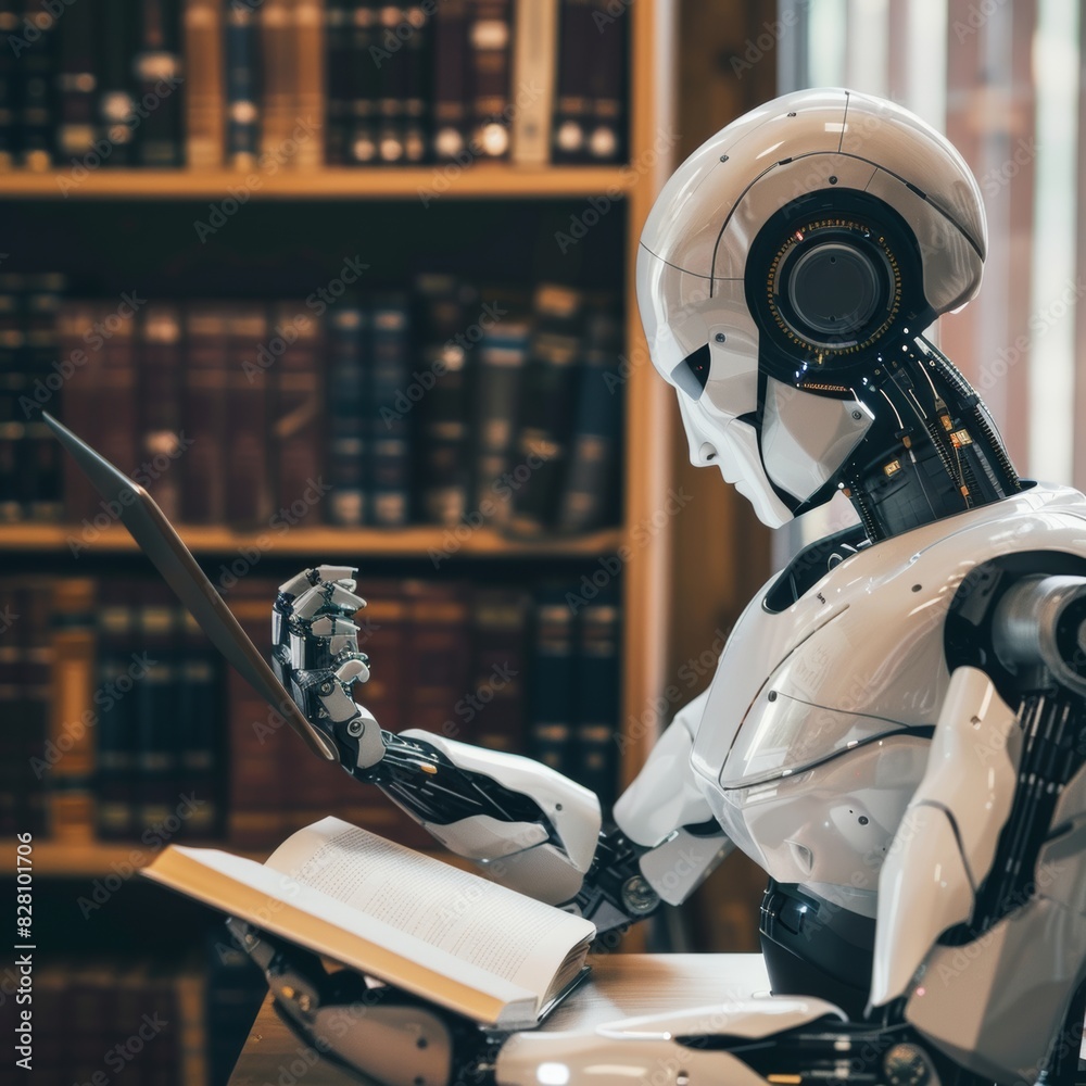 Fototapeta premium AI reviews legal documents and performs contract analysis, streamlining legal work. 