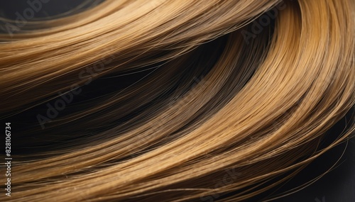 light to dark gold gradient color hair close-up