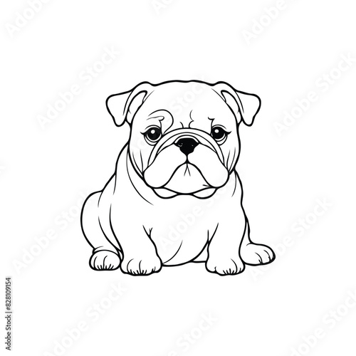 French bulldog silhouettes - vector illustration