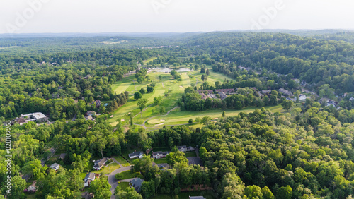 Aerial Drone of Morristown New Jersey Summer 2024