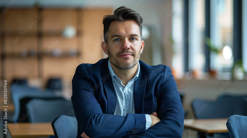 an entrepreneur sitting in a business coaching class, portrait of a businessman an entrepreneur sitting in a business coaching class, portrait of a businessman