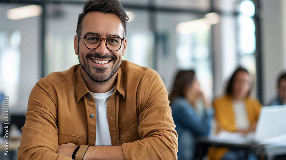 an entrepreneur sitting in a business coaching class, portrait of a businessman an entrepreneur sitting in a business coaching class, portrait of a businessman