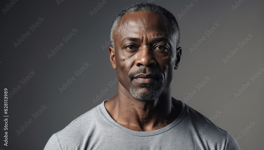 mature attractive african guy fitness trained lifestyle portrait on plain studio background mature attractive african guy fitness trained lifestyle portrait on plain studio background