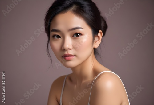Portrait of a 30s, 40s, Asian Japanese, Korean young woman, girl. close-up. smiling. business woman, working, lady