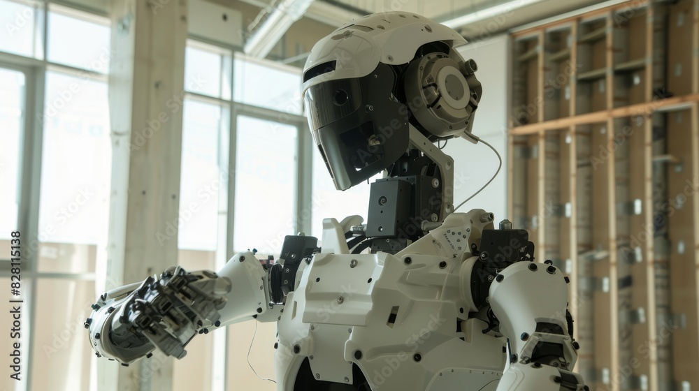 HRP-5P, developed by AIST, is a humanoid robot designed for construction and assembly tasks. It can autonomously perform tasks such as installing drywall and assembling structures. HRP-5P is intended HRP-5P, developed by AIST, is a humanoid robot designed for construction and assembly tasks. It can autonomously perform tasks such as installing drywall and assembling structures. HRP-5P is intended