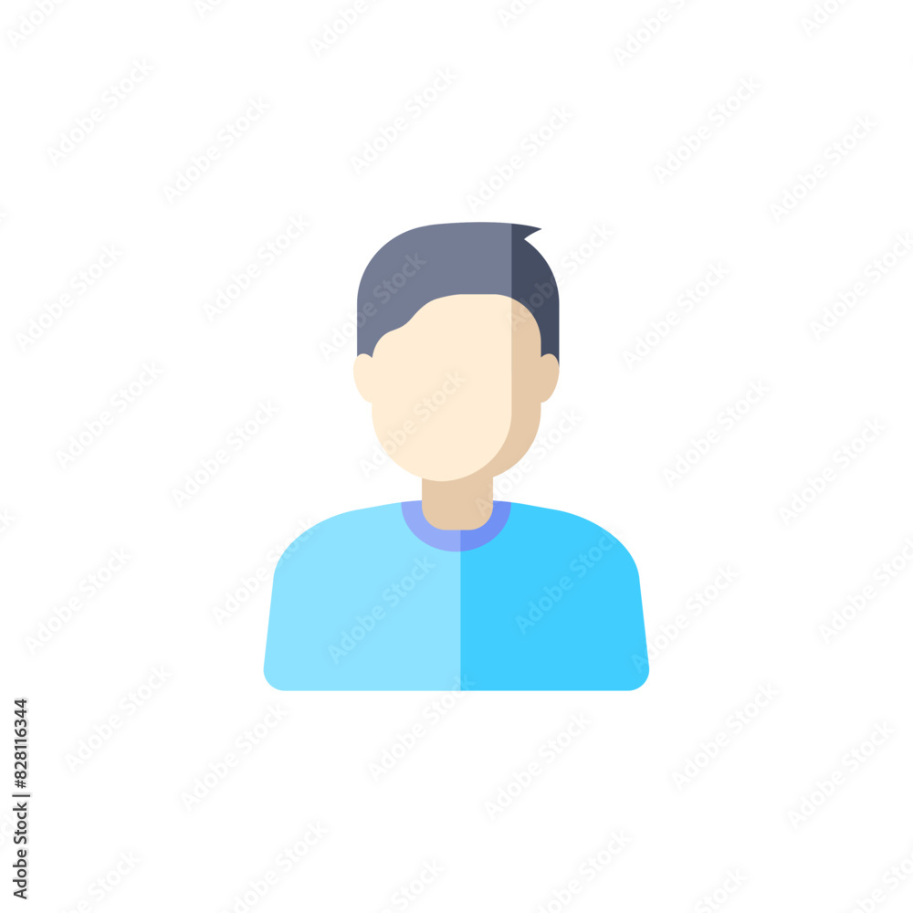 vector male avatar icon in flat design vector male avatar icon in flat design