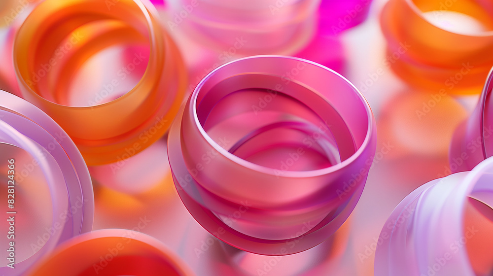 abstract background with 3d rings relaxing gradient colors 3d wallpaper, business background 