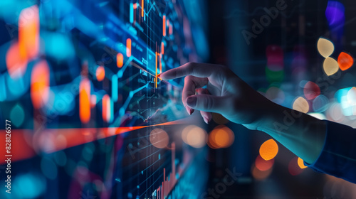 A picture of a graph of forex, stock, and cryptocurrency. This relates to fintech and finance concepts.