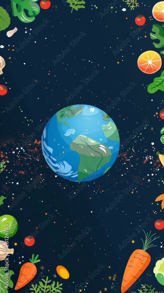 Fototapeta premium concept of world safety food day, with copy space for text
