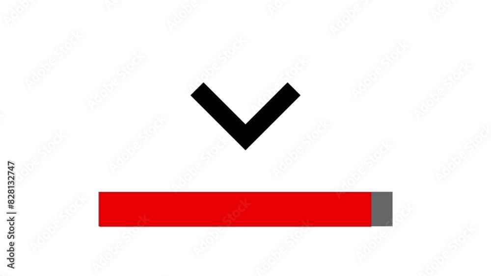 Abstract up to down direction arrow animation on white background. Arrow pointing on white background loop animation Abstract up to down direction arrow animation on white background. Arrow pointing on white background loop animation