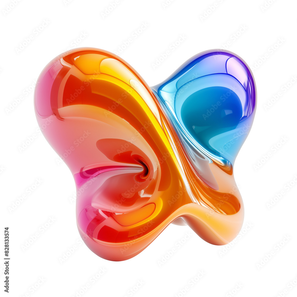 3d Butterfly icon, colorful 3d Butterfly icon, colorful