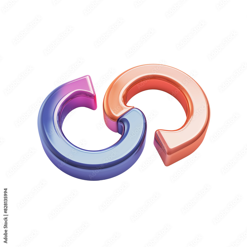 3d credit swap icon, colorful 3d credit swap icon, colorful