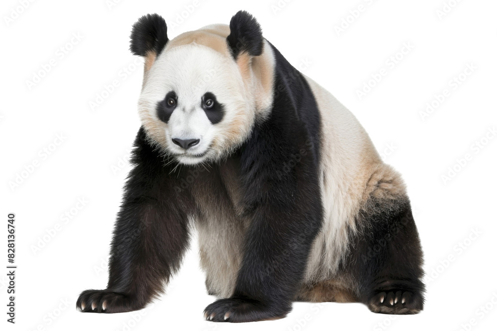 Giant panda, isolated on solid white background, PNG di-cut style, realistic photo style, object as model Giant panda, isolated on solid white background, PNG di-cut style, realistic photo style, object as model