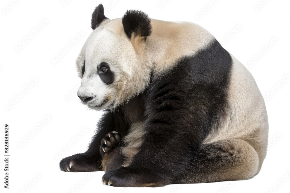 Giant panda, isolated on solid white background, PNG di-cut style, realistic photo style, object as model Giant panda, isolated on solid white background, PNG di-cut style, realistic photo style, object as model