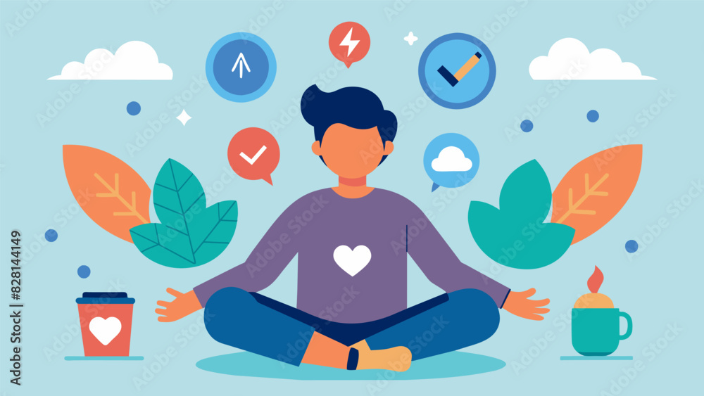Creating personalized coping skills and selfsoothing techniques for managing intense emotions.. Vector illustration