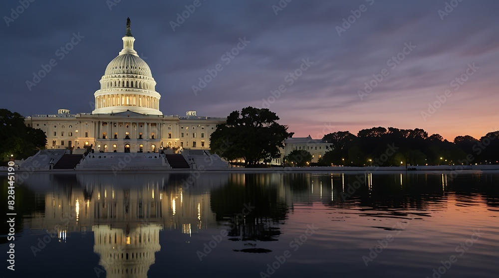 Obraz premium United States Capitol building in Washington, D.C.,