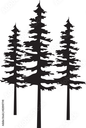 Vector Pine Trees