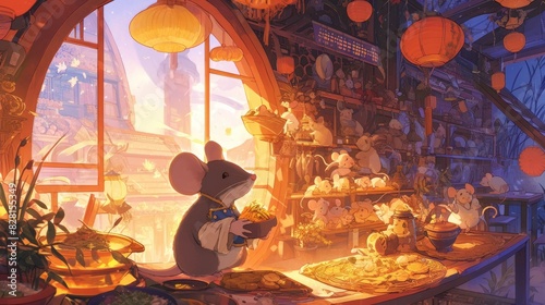 Welcome 2020 with a delightful twist a charming comical mouse steals the spotlight in this Year of the Rat celebration