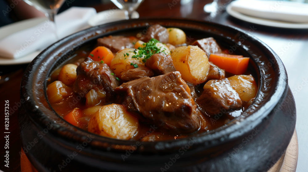 Navarin d'Agneau lamb stew with spring vegetables, comforting and flavorful. Navarin d'Agneau lamb stew with spring vegetables, comforting and flavorful.