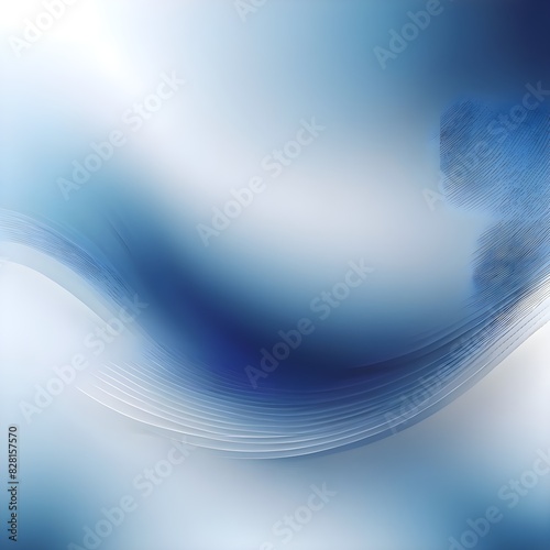 Blue and White Wallpaper, Background, Flyer or Cover Design for Your Business with Abstract Blurred Texture - Applicable for Reports, Presentations, Placards, etc. Generative Ai