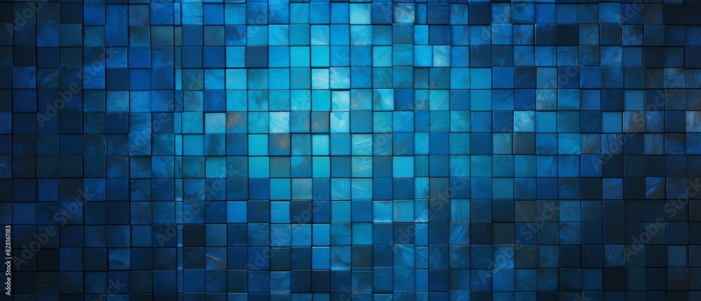 Azure Opulence Metallic Elegance with Intricate Linear Patterns on Small Squares.
Azure Opulence Metallic Elegance with Intricate Linear Patterns on Small Squares.